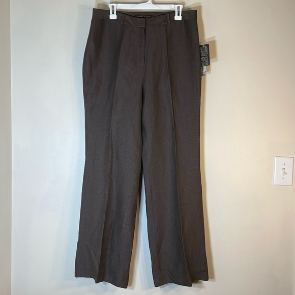 Anne Klein New York Pants - Anne Klein Linen Silk Blend Palm Springs Earth Double Layer Dress Pants. 14. NWT